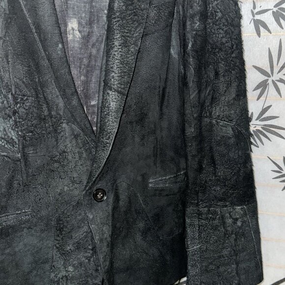 Rare 🔥 Tuesday Night Band Practice Distress Suede Leather Jacket Men Size S - Picture 4 of 13